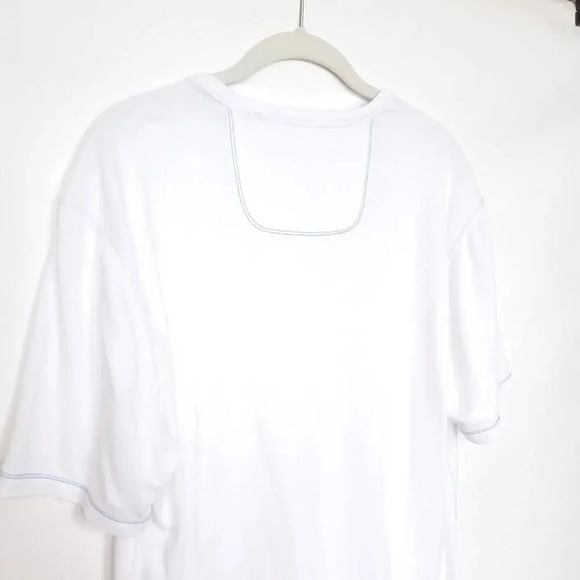 Tommy Bahama T Shirt Men Medium White Tropical Paradise IslandZone V-Neck Beach - Picture 8 of 12